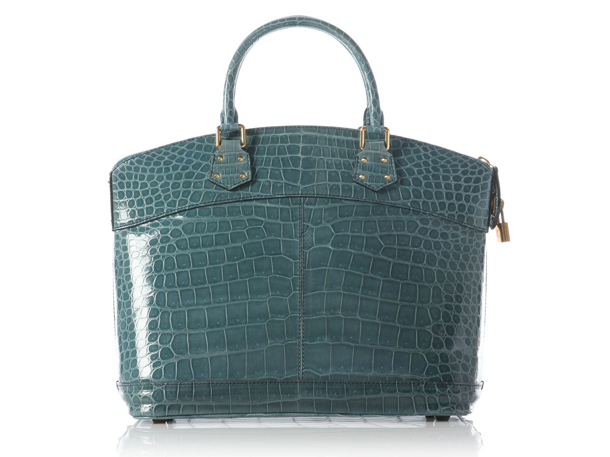 Louis Vuitton Bleu Ciel Crocodile Lockit GM - Image 4